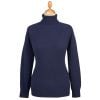Navy Merino & Cashmere Roll Neck
