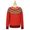 Rust Geelong Fairisle Contrast Jumper