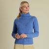 Blue Chunky Wool Roll Neck Jumper