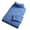 Blue Chunky Wool Roll Neck Jumper