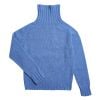 Blue Chunky Wool Roll Neck Jumper
