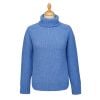 Blue Chunky Wool Roll Neck Jumper