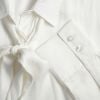 White Satin Viscose Tie Shirt