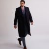 Navy Double Breasted Polo Coat 