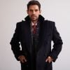 Navy Double Breasted Polo Coat 