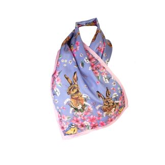 Cordings Periwinkle Oopsie Daisy Narrow Silk Scarf Dif ferent Angle 1