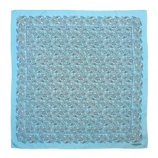 Cordings Turquoise Hunting Paisley Silk Square Different Angle 1