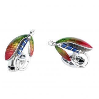 Cordings Fishing Fly Solid Silver Cufflinks Main Image