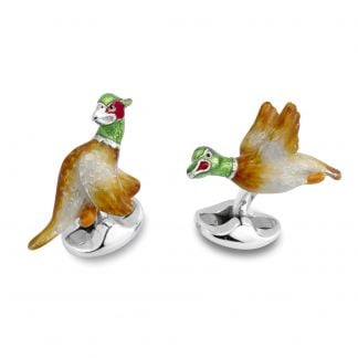 Cordings Angry Birds Solid Silver Cufflinks Main Image