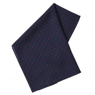 Cordings Navy Cashmere Red Spot Hank Main Image