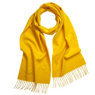 Cordings Lemon Yellow Cashmere Scarf Dif ferent Angle 1