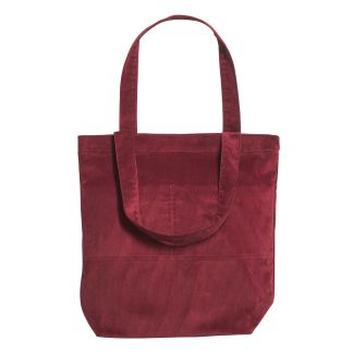 Cordings Brick Red Corduroy Shopper Bag Dif ferent Angle 1