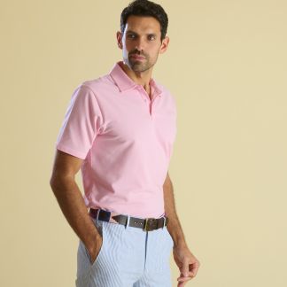 Cordings Pink Woodbridge Pique Polo Dif ferent Angle 1