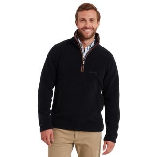 Cordings Schoffel Navy Berkeley 1/4 Zip Fleece. Dif ferent Angle 1