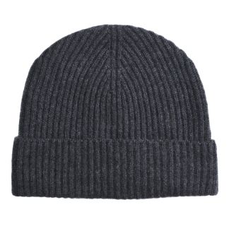Cordings Grey Cashmere Ribbed Beanie Dif ferent Angle 1