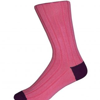 Cordings Purple Pink  Cotton Heel & Toe Socks Main Image