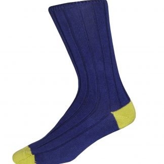 Cordings Blue Green Cotton Heel & Toe Socks Main Image