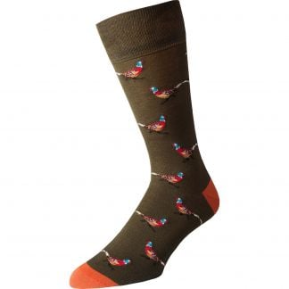 Cordings Brown Wild Pheasant Fine Sock Main Image