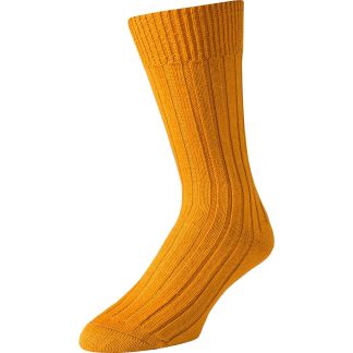 Cordings Mustard Merino Mid Calf Country Sock Main Image