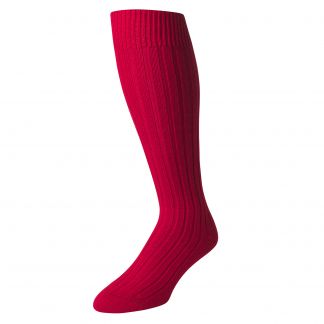 Cordings Red Merino Long Country Sock Main Image