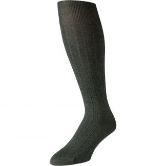 Cordings Olive Merino Long Pennine Sock Different Angle 1
