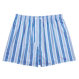 Cordings Blue & Red Stripe Bath Boxer Shorts Main Image