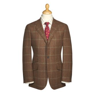 Cordings Rust Langholm Check Tweed Jacket  Main Image