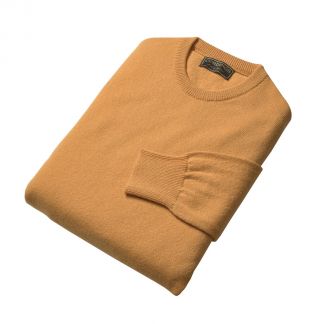 Cordings Gold Yellow Lambswool Crewneck Jumper Different Angle 1