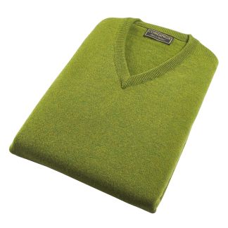 Cordings Floral Green Lambswool Slipover Dif ferent Angle 1