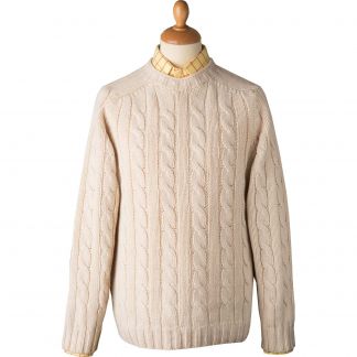 Cordings Light Cream 6 Ply Geelong Cable Jumper Main Image