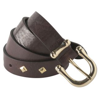 Cordings Chocolate Leather Stud Belt Dif ferent Angle 1