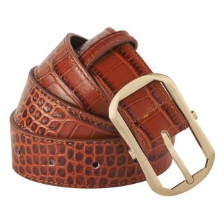 Cordings Tan Croc Skin Leather Belt Main Image