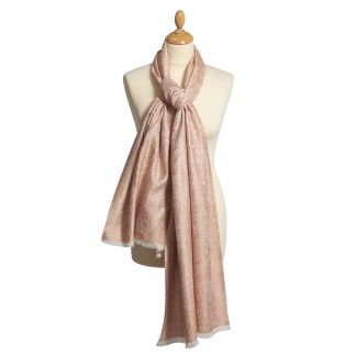 Cordings Pink Pastel Jacquard Scarf Dif ferent Angle 1