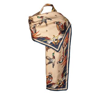 Cordings Best in Show Toffee Classic Silk Scarf Main Image