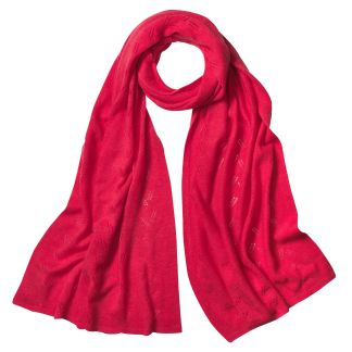 Cordings Coral Lace Knit Cashmere and Wool Scarf Dif ferent Angle 1