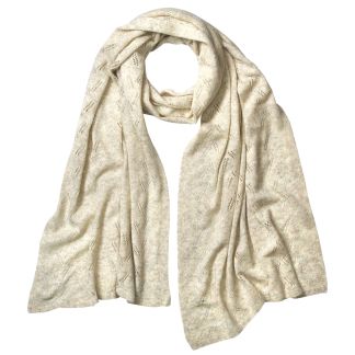 Cordings Oat Lace Knit Cashmere and Wool Scarf Dif ferent Angle 1
