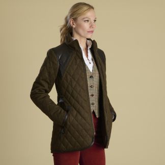 Cordings Green Derby Quilted Field Coat Main Image