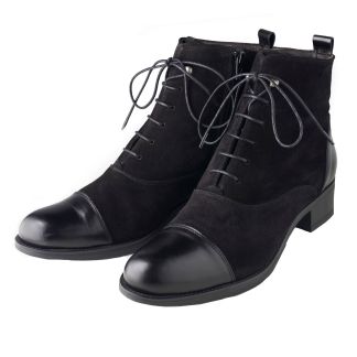 Cordings Black Leather Lace Up Ankle Boots Main Image