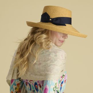 Cordings Large Bow Straw Hat  Main Image