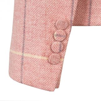 Cordings Pink Richmond Tweed Chelsea Jacket Different Angle 1