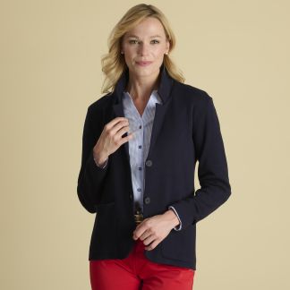 Cordings Navy Cotton Casual Blazer  Dif ferent Angle 1