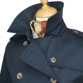 Cordings Navy Classic Belted Trench Coat Dif ferent Angle 1