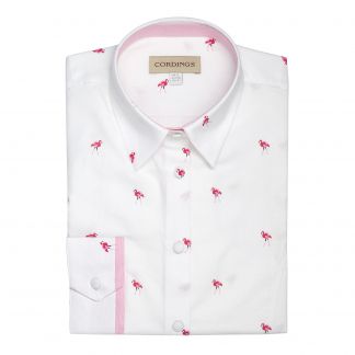 Cordings Flamingo Oxford Cotton Shirt Different Angle 1