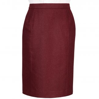 Cordings Wine Loden Pencil Skirt Main Image