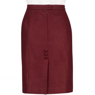 Cordings Wine Loden Pencil Skirt Different Angle 1