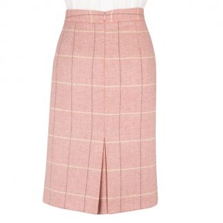 Cordings Pink Richmond Tweed Pencil Skirt Different Angle 1