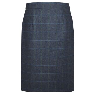 Cordings Navy Chatham Tweed Pencil Skirt Main Image