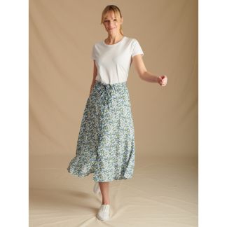 Cordings Mitsy Print Belted A-Line Skirt Dif ferent Angle 1