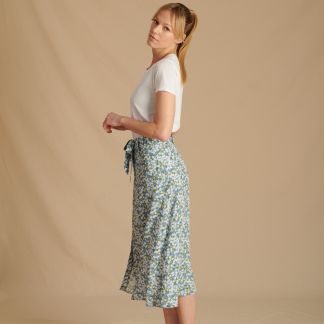 Cordings Mitsy Print Belted A-Line Skirt Dif ferent Angle 1