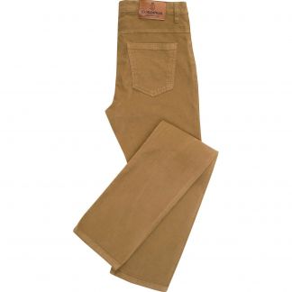 Cordings Beige Babycord Slim Jeans Different Angle 1